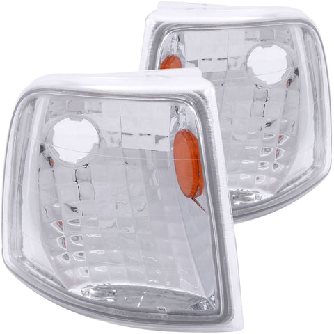 ANZO Corner Lights 1993-1997 Ford Ranger Euro Corner Lights Chrome w/ Amber Reflector - 521017