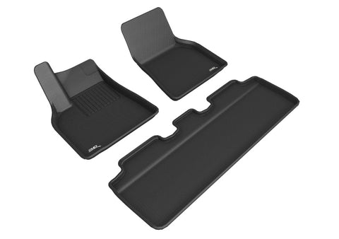 3D MAXpider 2020-2020 Tesla Model Y Kagu 1st Row Floormat - Black - L1TL01711509