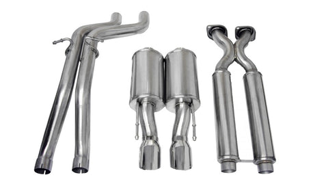 Corsa 2006-2010 Jeep Grand Cherokee 6.1L V8 Polished Sport Cat-Back Exhaust - 14451