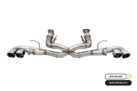 Corsa 20-25 Corvette C8 3in Xtreme Cat-Back Exhaust 4.5in Pol Quad Tips - Integrates stock AFM Valve - 21102