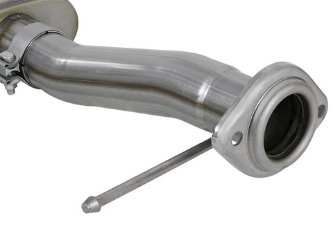 aFe Rebel Series Exht 3in SS Middle Side Exit CB w/ Black Tips 11-14 Ford F150 Ecoboost V6 3.5L (tt) - 49-43078-B