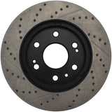 StopTech 05-10 GMC Sierra 1500 (w Rear Drum) / 07-09 GMC Yukon Front Left Slotted & Drilled Rotor - 127.66057L