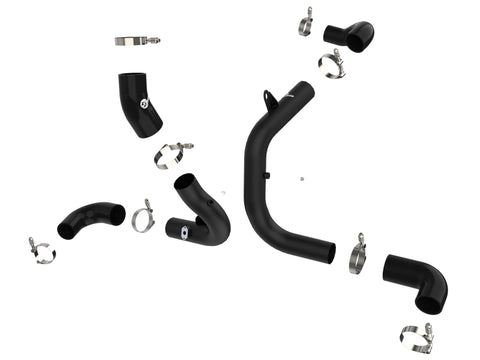 aFe BladeRunner 15-20 VW GTI (MKVII) L4-2.0L (t) Aluminum Hot and Cold Charge Pipe Kit Black - 46-20414-B