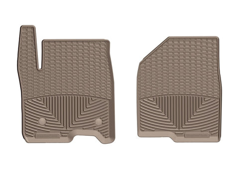 WeatherTech 2019+ Chevrolet Silverado 1500 Crew Cab Front Rubber Mats - Tan - W489TN