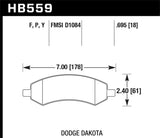 Hawk 05-16 Dodge RAM 1500 HPS 5.0 Front Brake Pads - HB559B.695