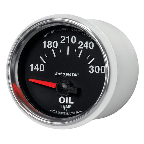 Autometer GS 52mm 140-300 Deg F Short Sweep Electronic Oil Temperature Gauge - 3848