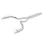 MagnaFlow Cat Back, SS, 3in, Competition, Dual Split Polished 4.5in Tips 2015 Ford Mustang GT V8 5.0 - 19101