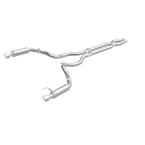 MagnaFlow Cat Back, SS, 3in, Competition, Dual Split Polished 4.5in Tips 2015 Ford Mustang GT V8 5.0 - 19101