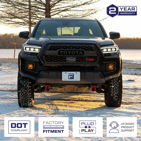 Form Lighting 2016-2023 Toyota Tacoma LED Projector Headlights with Selectable DRL (Pair) - FL0001