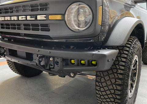 ORACLE Lighting 21-22 Ford Bronco Triple LED Fog Light Kit for Steel Bumper - Yellow - 5890-006