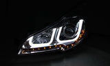 ANZO 2010-2014 Subaru Outback Projector Headlights w/ U-Bar Black - 111285