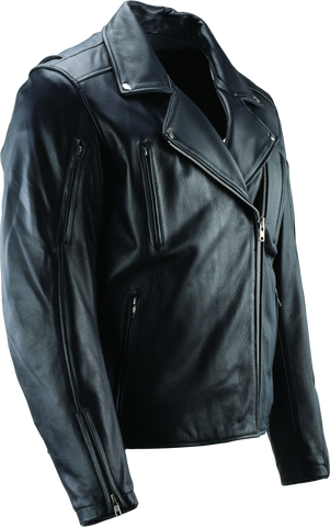 River Road Ironclad Classic Leather Jacket Black - Small - 094369