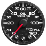 Autometer Spek-Pro - Nascar 2-1/16in Oil Press 0-120 psi Bfb Ecu - P525328