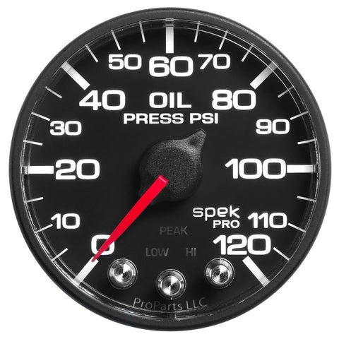 Autometer Spek-Pro - Nascar 2-1/16in Oil Press 0-120 psi Bfb Ecu - P525328