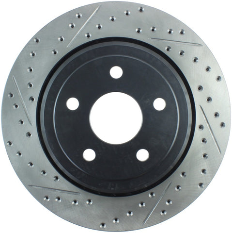 StopTech 12-15 Jeep Cherokee SRT8 Sport Slotted & Drilled Rear Passenger Side Rotor - 127.58009R