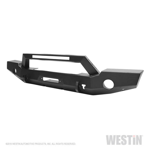 Westin 18-20 Jeep Wrangler WJ2 Full Width Front Bumper w/LED Light Bar Mount Textured Black - 59-80125