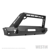 Westin 07-18 Jeep Wrangler JK WJ2 Stubby Front Bumper w/LED Lt Bar Mnt - Tex. Blk - 59-80025