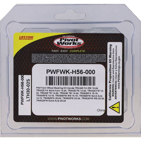 Pivot Works 15-23 Honda TRX420 FA IRS Front Wheel Bearing Kit - PWFWK-H56-000