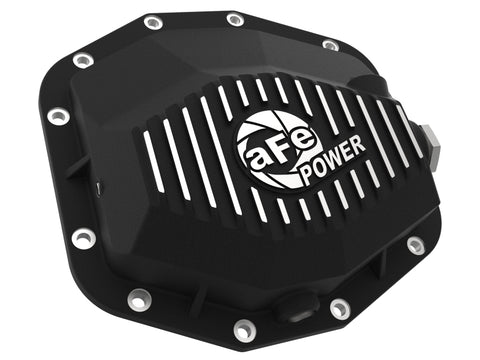 aFe POWER 21-22 Ram1500 TRX Hemi V8 6.2L PRO Series Rear Diff Cover Black w/Machined Fins & Gear Oil - 46-71281B