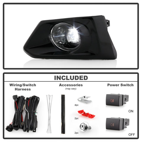 Spyder Nissan Altima 19-20 OEM Full LED Fog Lights w/ Universal Switch Clear FL-NA19-LED-C - 5087065