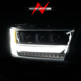 ANZO 19-20 Dodge Ram 1500 Tradesman LED Projector Headlights Plank Style w/Sequential Black (Pass.) - 111495-R