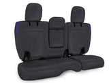 PRP Jeep Wrangler JL Rear Bench CoversU - 4 door with Armrest - Black/Purple - B044-08