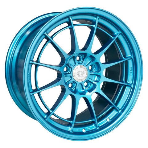 Enkei NT03+M 18x9.5 5x114.3 40mm Offset 72.6mm Bore Emerald Blue Wheel - 3658956540EB