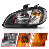 ANZO 2002-2014 Freightliner M2 LED Crystal Headlights Black Housing w/ Clear Lens (Pair) - 131030