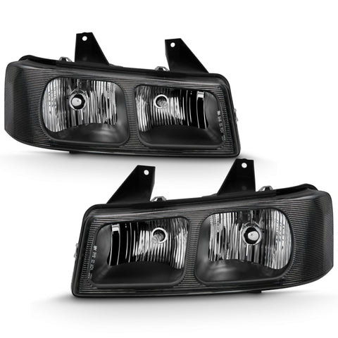 ANZO 2003-2017 Chevy Express Crystal Headlight Black - 111474