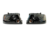 Raxiom 04-08 Ford F-150 Dual LED Halo Projector Headlights- Black Housing (Clear Lens) - T542827