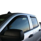 Westin 2014-2018 Chevy Silverado 1500 Dbl Cab In-Channel Wind Deflector 4pc - Smoke - 72-39417