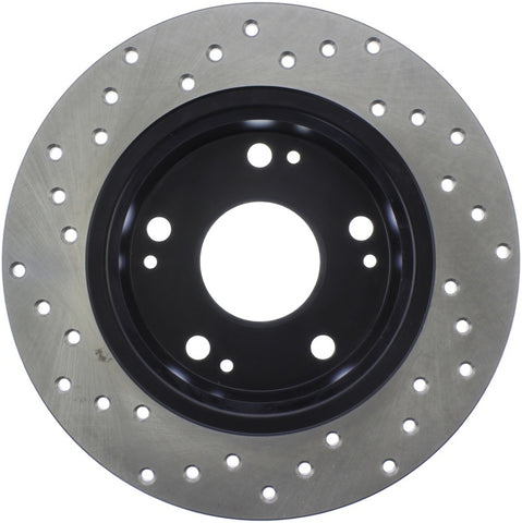 StopTech 04-08 Acura TSX / 03-07 Honda Accord Coupe/Sedan Drilled Rear Left Rotor - 128.40055L