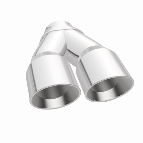MagnaFlow Double Wall 3in Dual Round Polished Tip 2.25in Inlet - 35226