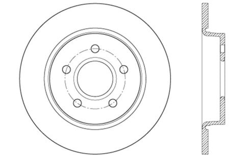 StopTech 12-15 Ford Focus w/ Rear Disc Brakes Rear Right Slotted & Drilled Rotor - 127.61099R