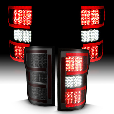 ANZO 2018-2019 Ford F-150 LED Taillight Smoke (Red Light Bar) (w/ Sequential) - 311315