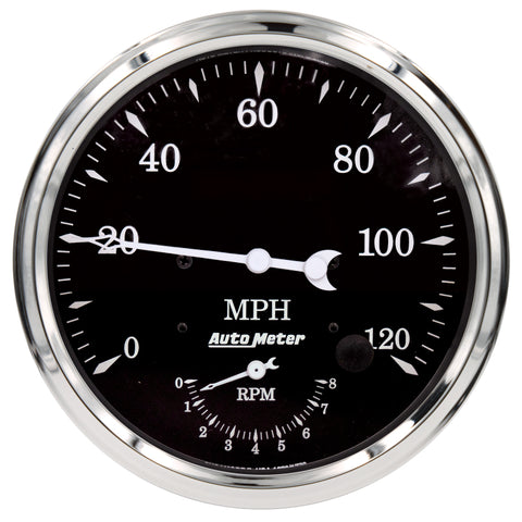 Auto Meter Old Tyme Black Tach/Speedo 5in. - 120mph & 8k RPM - 1770