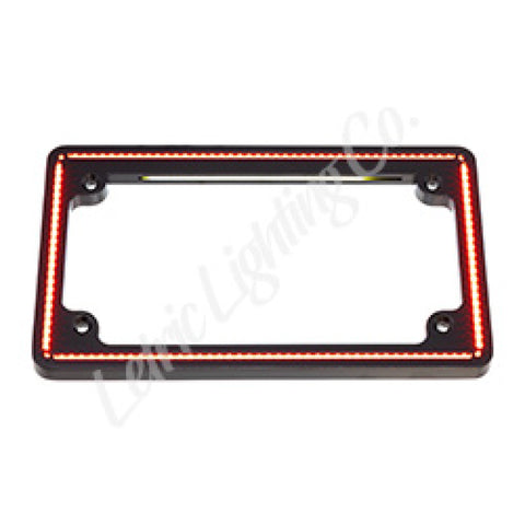 Letric Lighting 14+ Indian Twin Perfect Plate License Plate Frame Matte Black - LLC-IPPL-M1