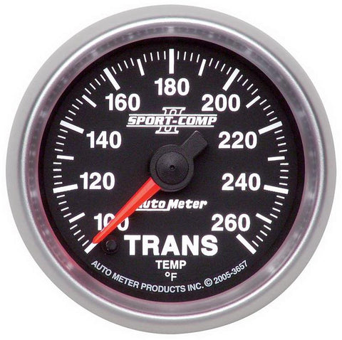 Autometer Sport-Comp II 52.4mm 100-260 Deg. F Transmission Temperature Gauge - 3657