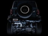 AWE Tuning 2021+ Ford Bronco 0FG Single Rear Exit Exhaust w/Diamond Black Tip & Bash Guard - 3015-23789