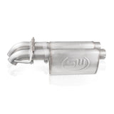 Stainless Works 2010-14 Ford Raptor 3in Exhaust Chambered Mufflers Dump Exit - FTR13CBDP