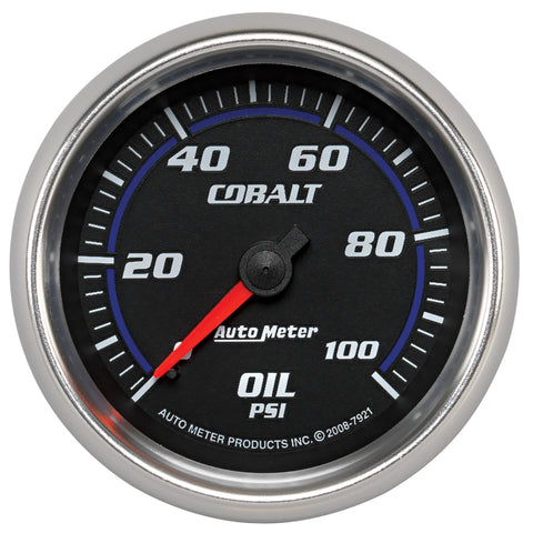 Autometer Cobalt 66mm 0-100 PSI Oil Pressure Gauge - 7921