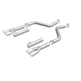 MagnaFlow Axle-Back, SS, 3in, Quad Split Rear 3.5 Tips 2015 Dodge Challenger incl SRT Hellcat - 19206