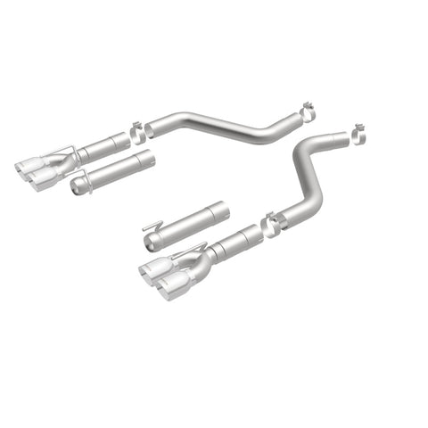 MagnaFlow Axle-Back, SS, 3in, Quad Split Rear 3.5 Tips 2015 Dodge Challenger incl SRT Hellcat - 19206