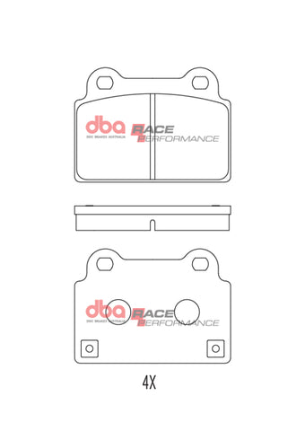 DBA 08-16 Mitsubishi Lancer Evolution Rear RP Performance Brake Pads - DB2215RP