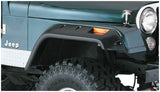 Bushwacker 59-83 Jeep CJ5 Cutout Style Flares 2pc - Black - 10059-07