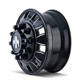 Mayhem 8180 BigRig 22x8.25 / 10x285.75 BP / 169mm Offset / 220.1mm Hub Front Blk/Milled Spokes Wheel - 8180-22810BMF