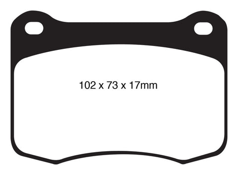 EBC 08+ Lexus IS-F 5.0 Yellowstuff Rear Brake Pads - DP41820R
