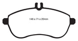 EBC 12-14 Mercedes-Benz C250 (W204) 1.8 Turbo Yellowstuff Front Brake Pads - DP41989R