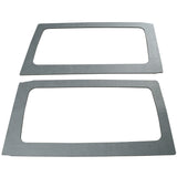 DEI 11-18 Jeep Wrangler JK 2-Door Boom Mat Rear Side Window Trim - 2 Piece - Gray Leather Look - 50166