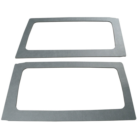 DEI 11-18 Jeep Wrangler JK 2-Door Boom Mat Rear Side Window Trim - 2 Piece - Gray Leather Look - 50166